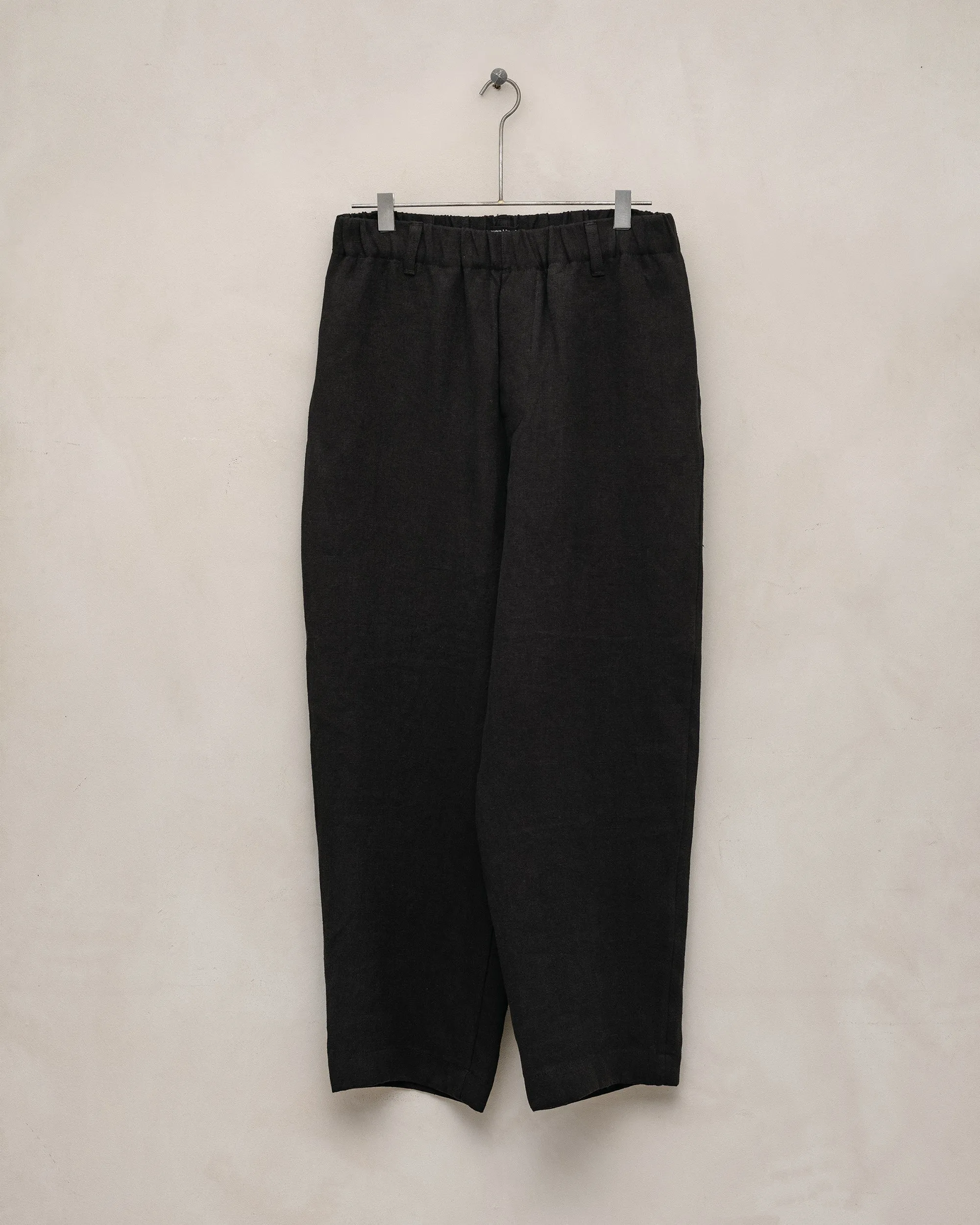 Elastic Pant - Linen Canvas, Black sold by Evan Kinori Mens