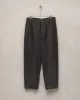 Single Pleat Pant - Raw Silk Noil, Charcoal sold by Evan Kinori Mens
