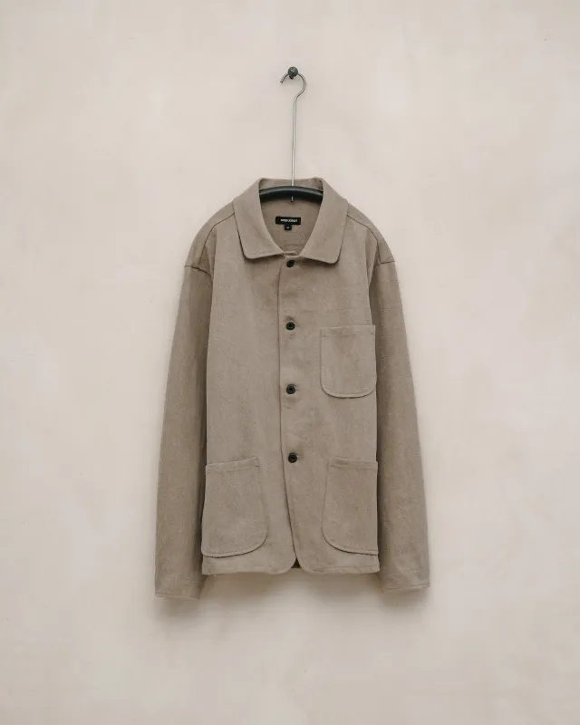 Three Pocket Jacket - Organic Cotton Twill (Natural Dye), Beige sold by Evan Kinori Mens