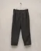 Two Pleat Pant - Yarn Dyed Tropical Worsted Wool, Charcoal/Brown sold by Evan Kinori Mens