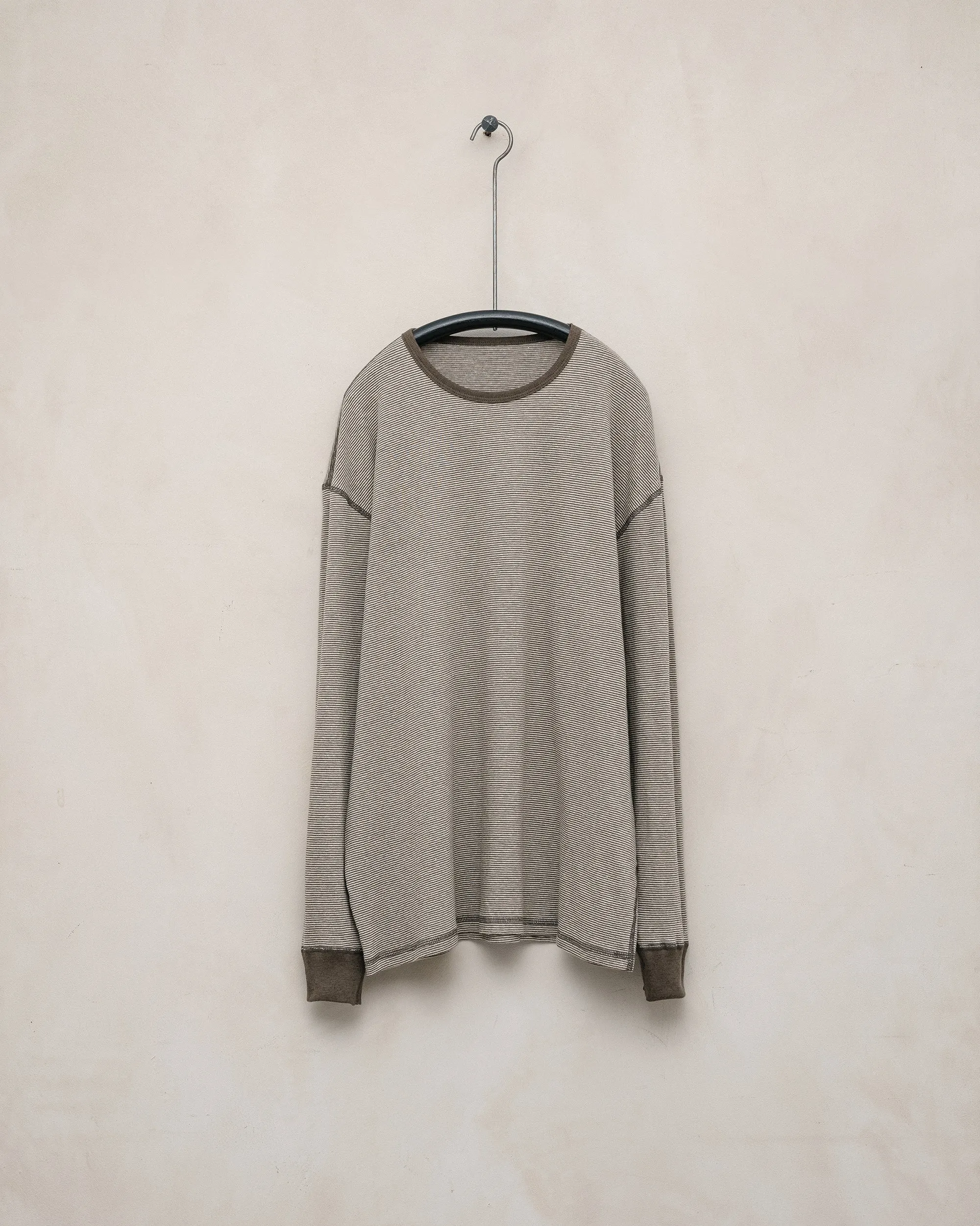 Long Sleeve Tee - Taupe/Natural sold by Evan Kinori Mens