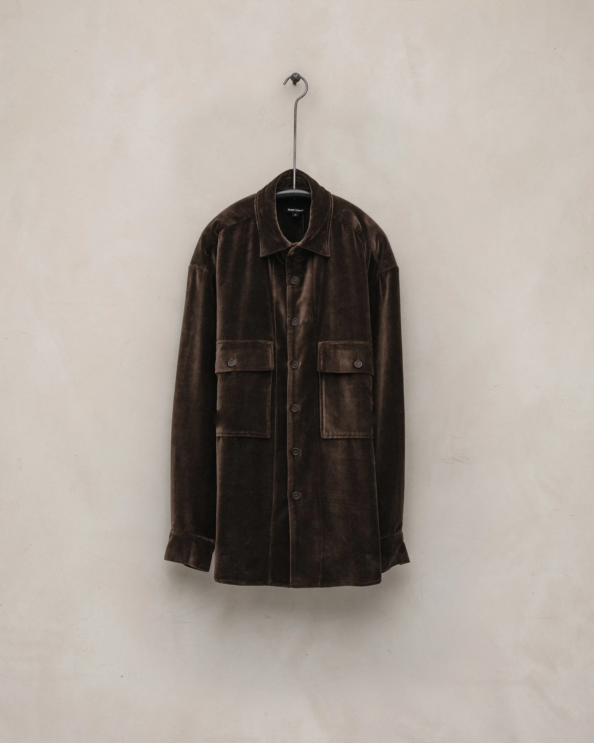 Big Shirt - Logwood Velvet, Brown sold by Evan Kinori