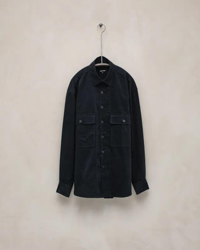 Big Shirt - Organic Cotton Pinwale Corduroy, Navy sold by Evan Kinori Mens