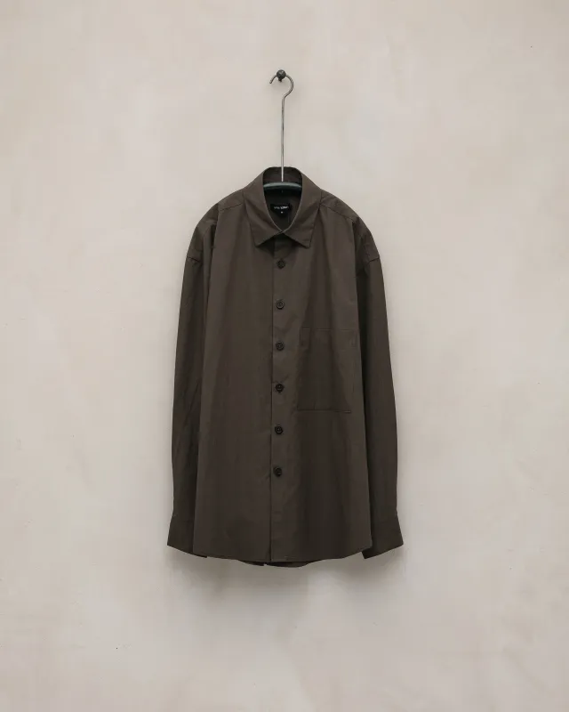 Big Shirt Two - Organic Cotton Typewriter, Anthracite sold by Evan Kinori Mens