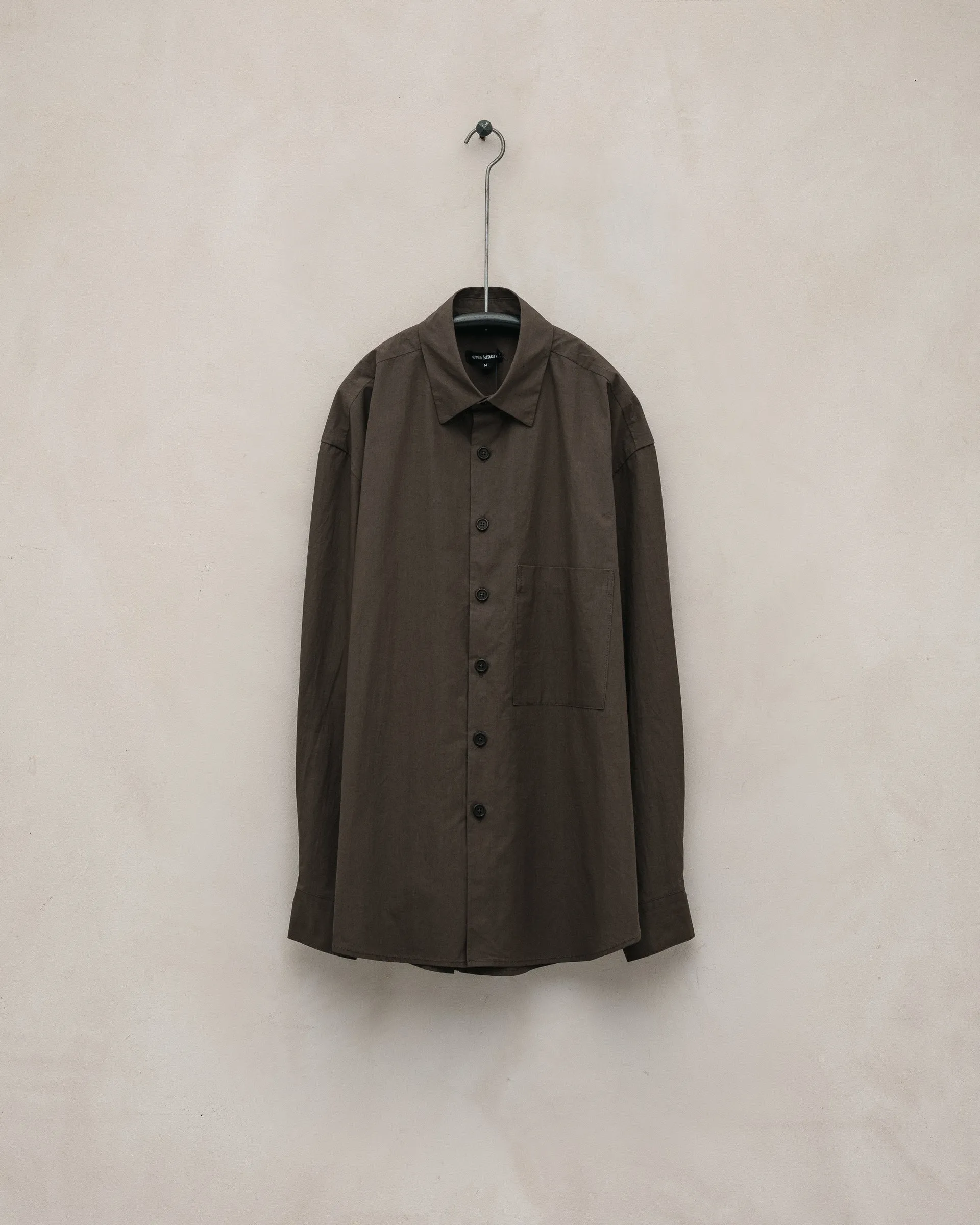 Big Shirt Two - Organic Cotton Typewriter, Anthracite sold by Evan Kinori Mens