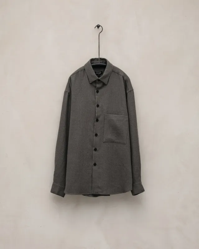 Big Shirt Two - Worsted Wool Gauze, Heather Grey sold by Evan Kinori Mens