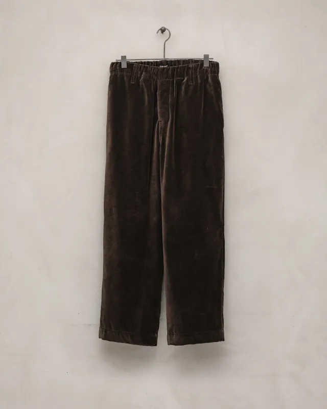 Elastic Pant - Logwood Velvet, Brown sold by Evan Kinori Mens