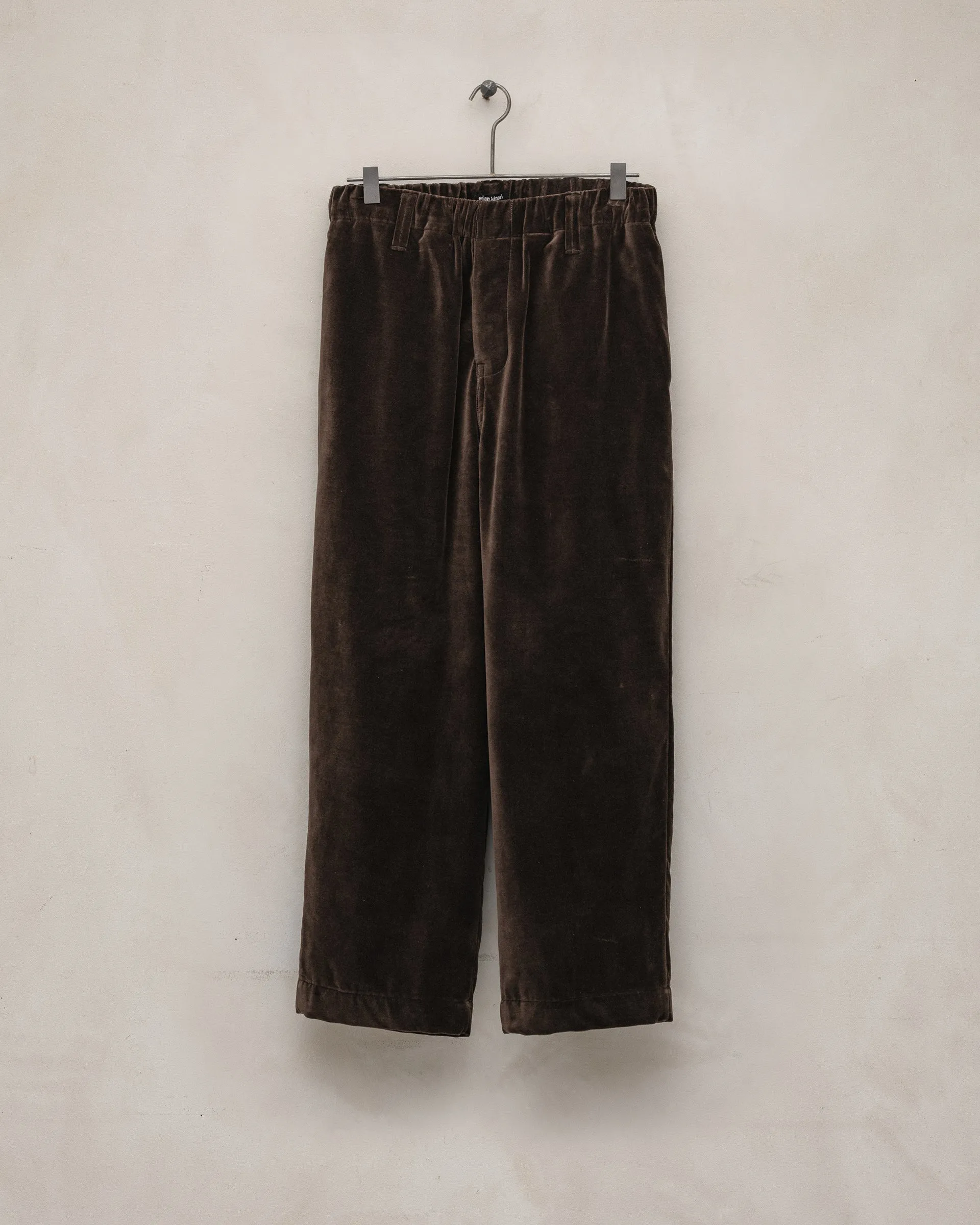 Elastic Pant - Logwood Velvet, Brown sold by Evan Kinori Mens