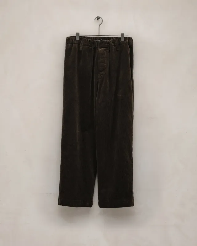 Elastic Pant - Sumi Ink Corduroy, Brown sold by Evan Kinori Mens