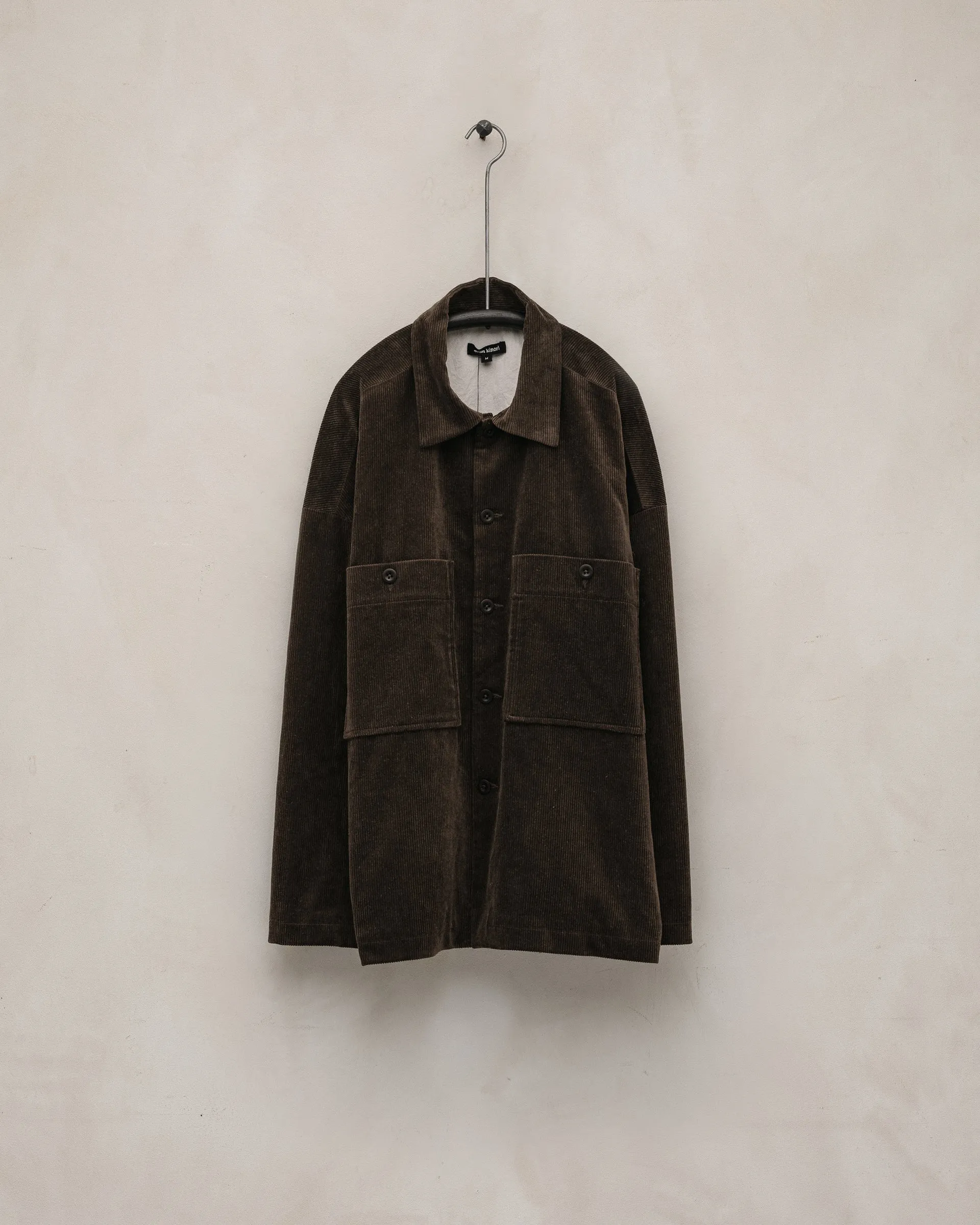 Field Shirt Two - Sumi Ink Corduroy, Brown sold by Evan Kinori Mens