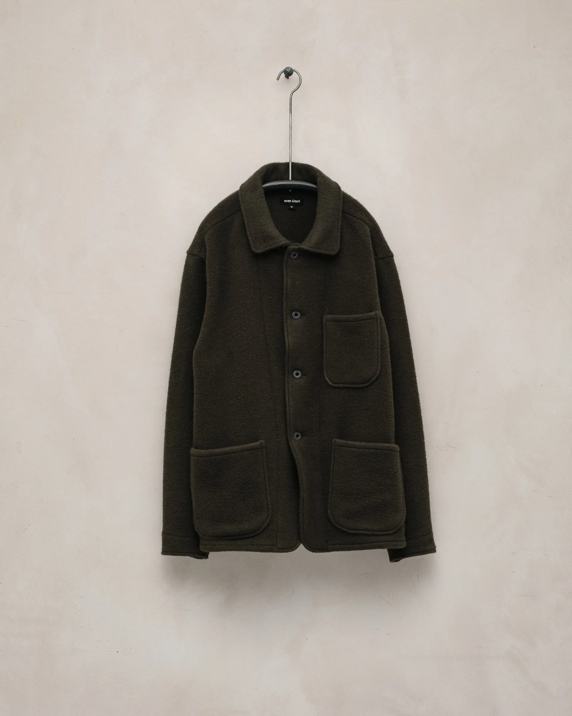 Three Pocket Jacket - Blanket Cloth, Dark Olive sold by Evan Kinori