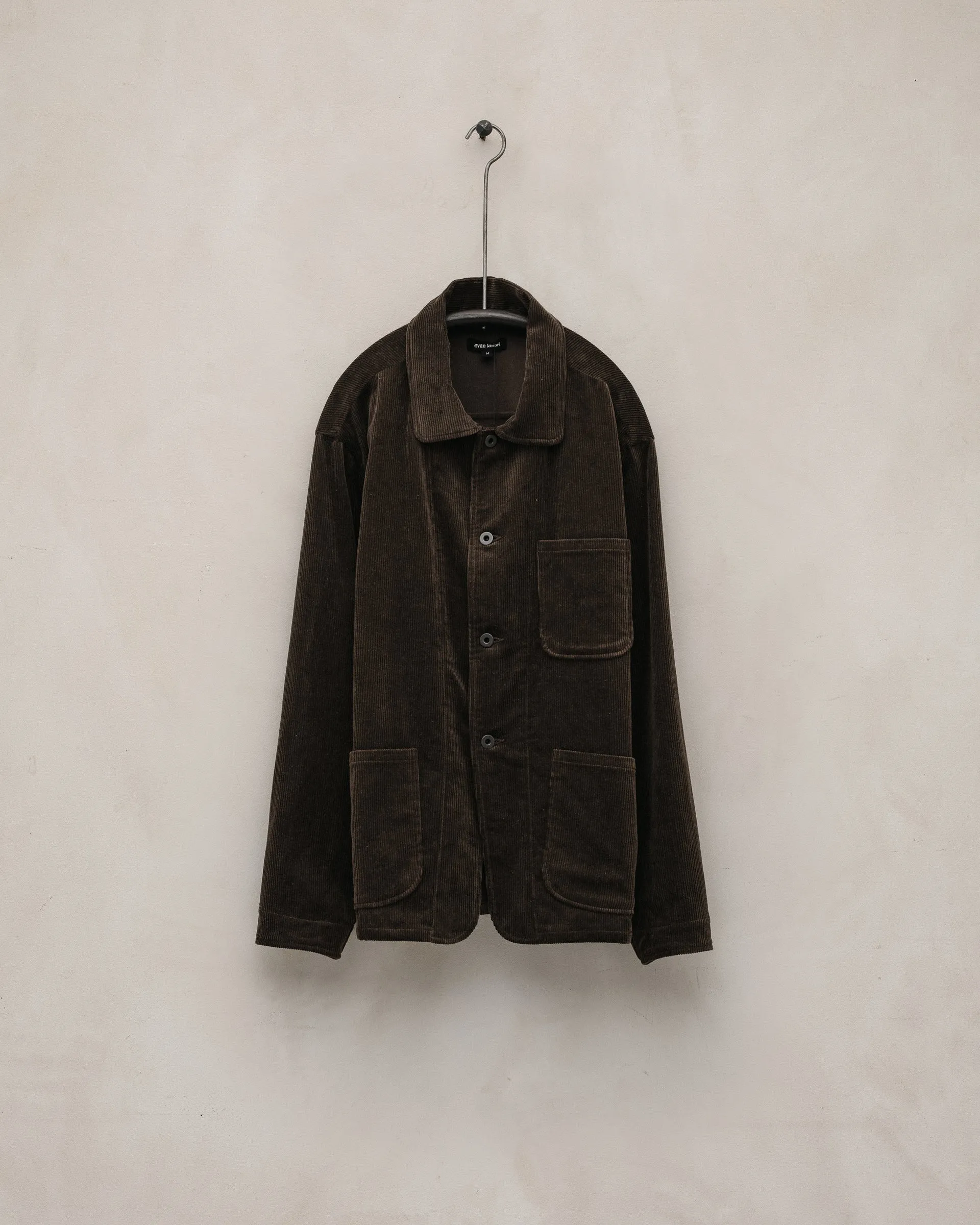 Three Pocket Jacket - Sumi Ink Corduroy, Brown sold by Evan Kinori Mens