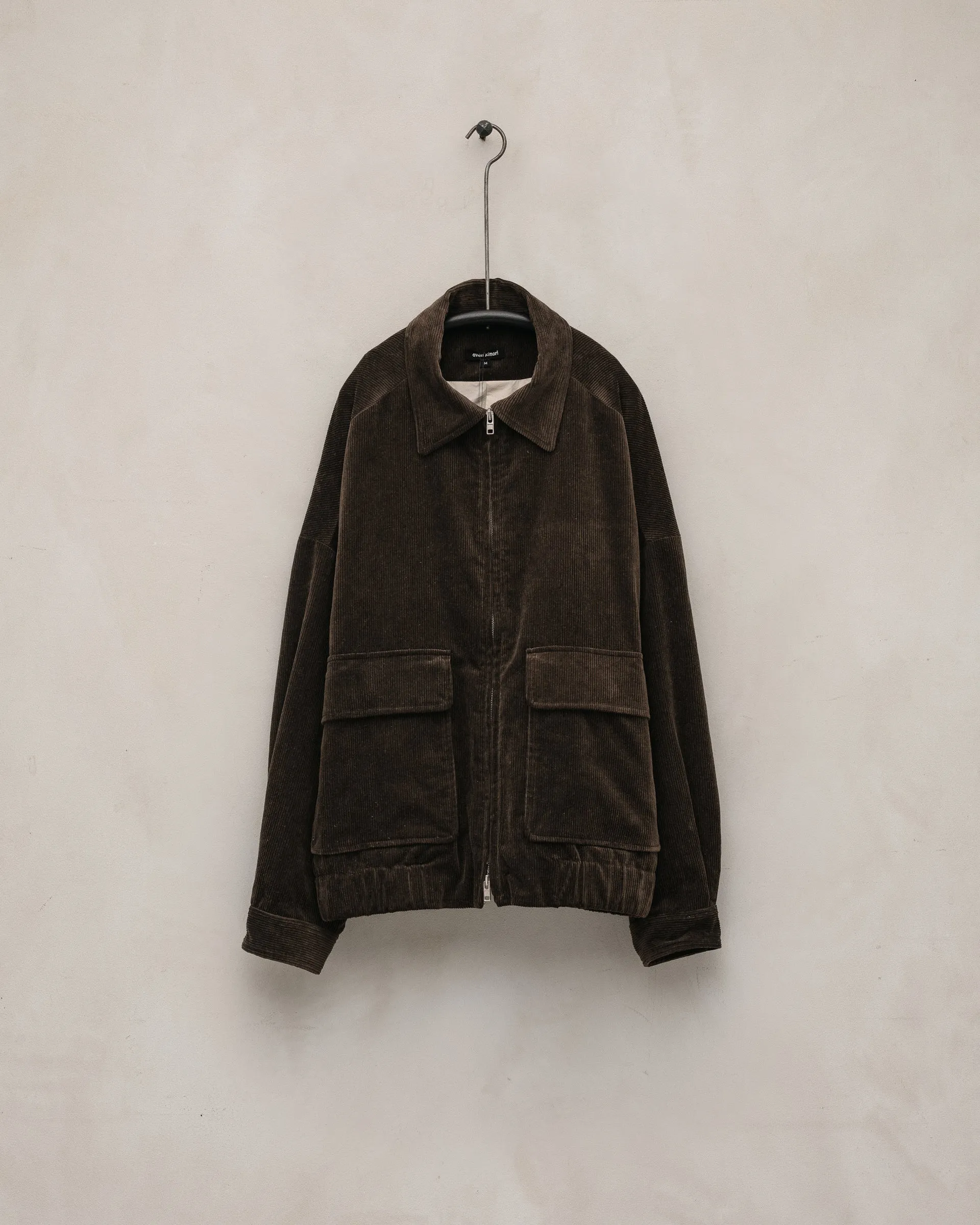 Zip Jacket Two - Sumi Ink Corduroy, Brown sold by Evan Kinori Mens