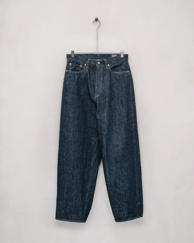 orSlow Wide Leg Jean - One Wash Denim, Indigo sold by Evan Kinori Mens
