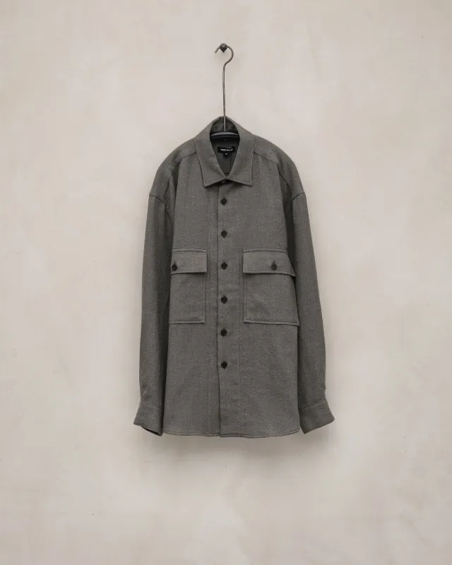 Big Shirt - Worsted Wool Gauze, Heather Grey sold by Evan Kinori