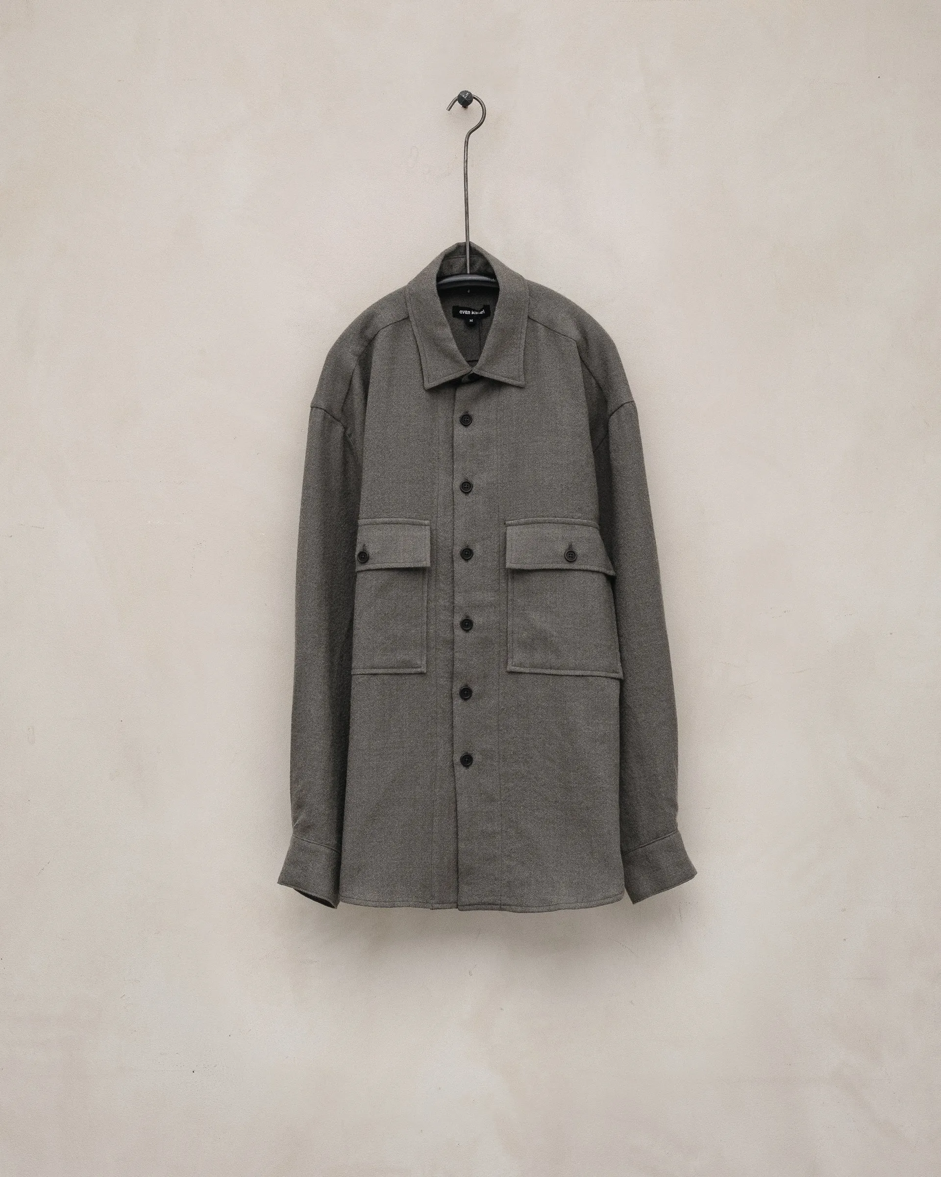 Big Shirt - Worsted Wool Gauze, Heather Grey sold by Evan Kinori