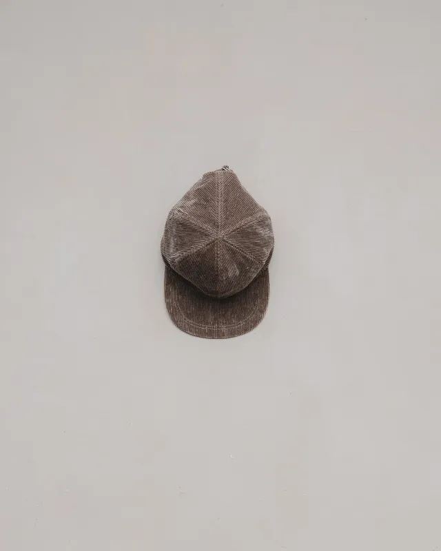 Six Panel Cap - Natural Dye Cotton/Hemp Corduroy, Gallnut/Iron sold by Evan Kinori