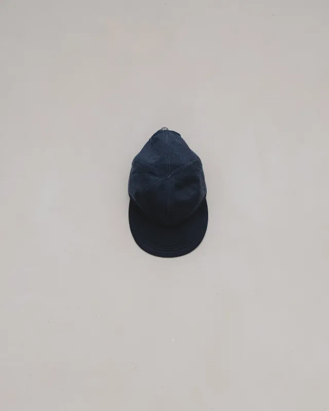 Six Panel Cap - Organic Cotton Weathercloth, Indigo/Sumi Ink sold by Evan Kinori Mens