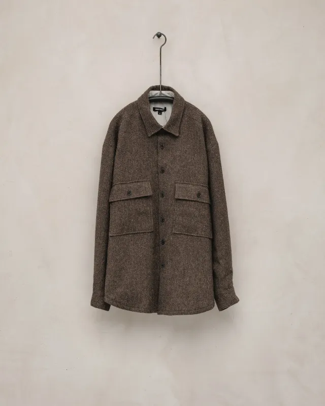 Big Shirt - Fox British Wool Twill, Rust/Brown sold by Evan Kinori