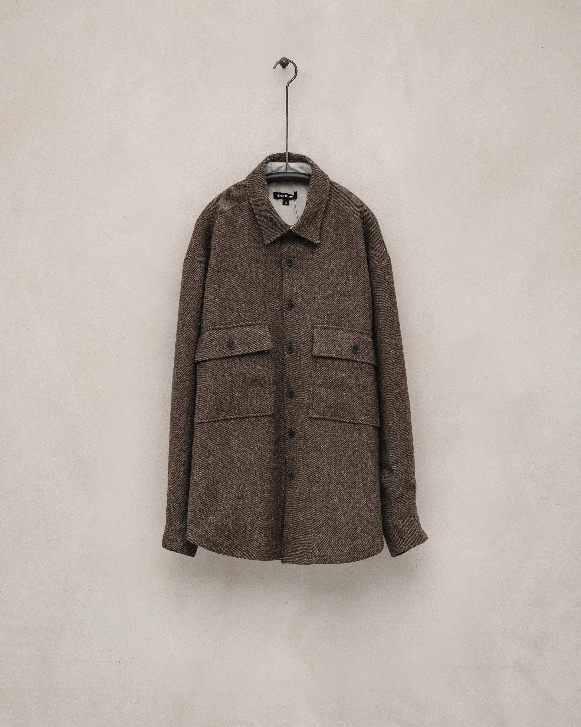 Big Shirt - Fox British Wool Twill, Rust/Brown sold by Evan Kinori