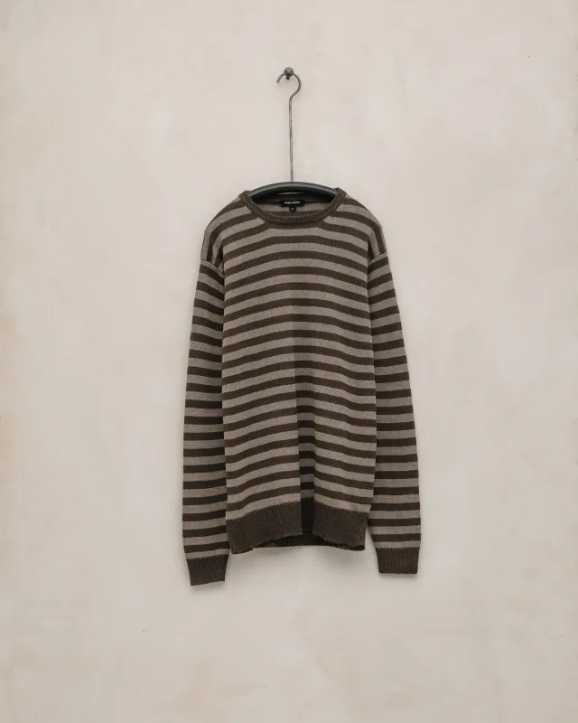 Thin Crewneck Sweater - Linen, Brown/Taupe made by Evan Kinori