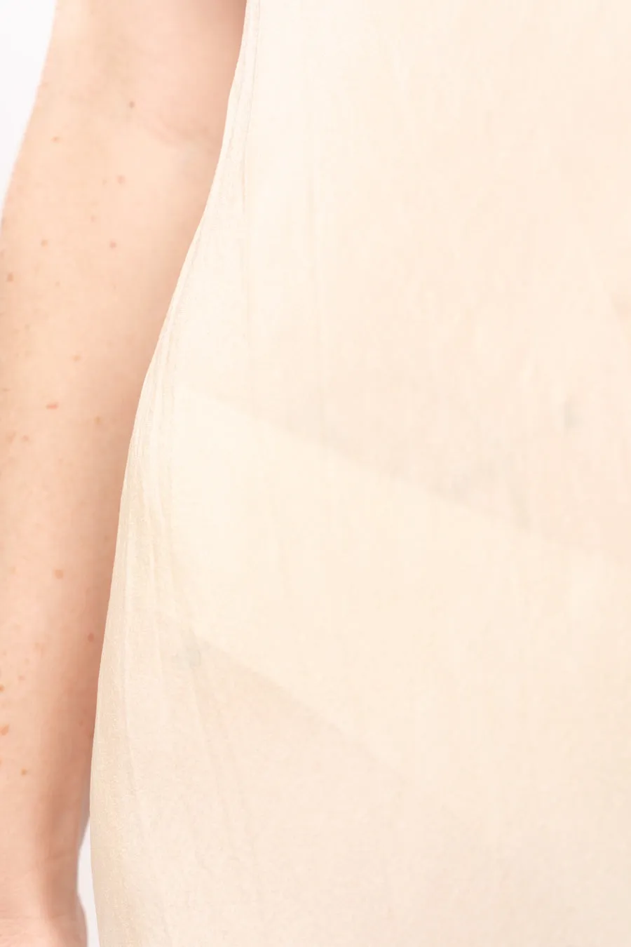 1930’s Sheer Cream Bias Cut Slip sold by Charm School Vintage product image thumbnail 2