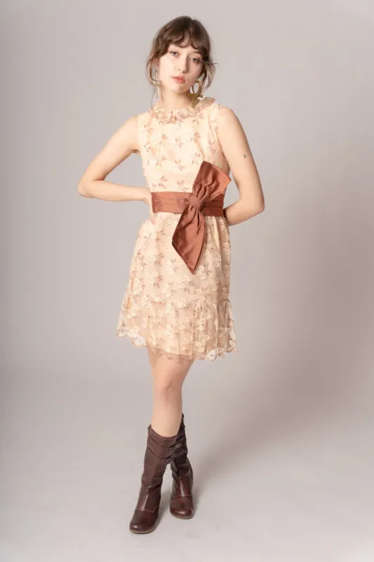 1960’s Copper Lace Mini Dress sold by Charm School Vintage