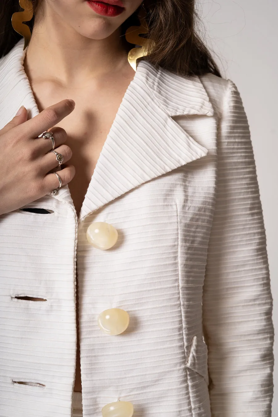 1960’s Lilli Ann White Skirt + Jacket Set sold by Charm School Vintage product image thumbnail 2