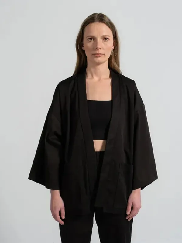 1ER MAI - Kimono in black sold by Odeyalo