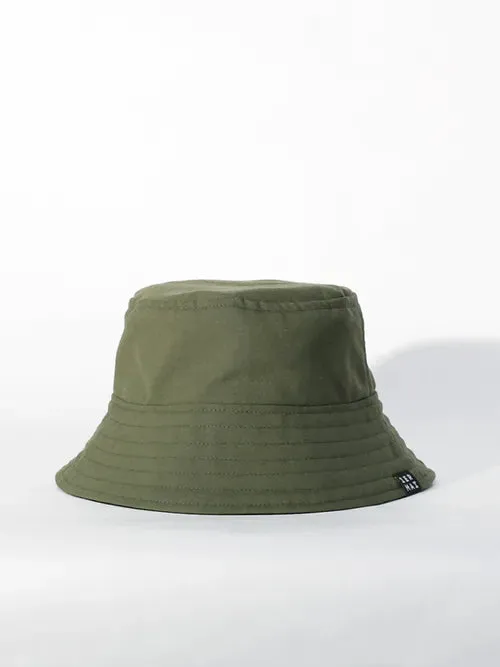 1ER MAI - Reversible bucket hat in olive green/black sold by Odeyalo product image thumbnail 3