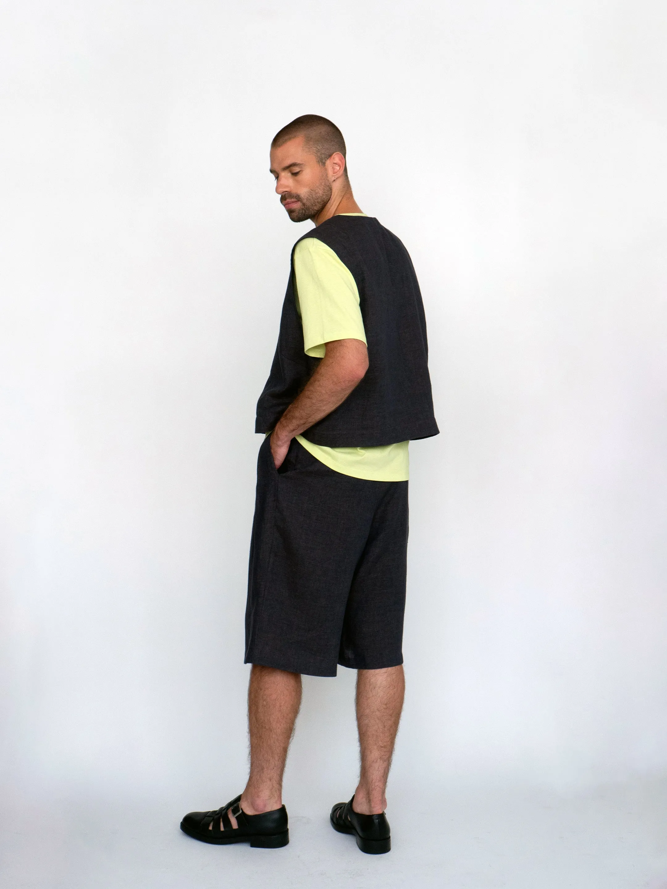 ALPHABET blue-grey bermuda sold by Odeyalo product image thumbnail 4