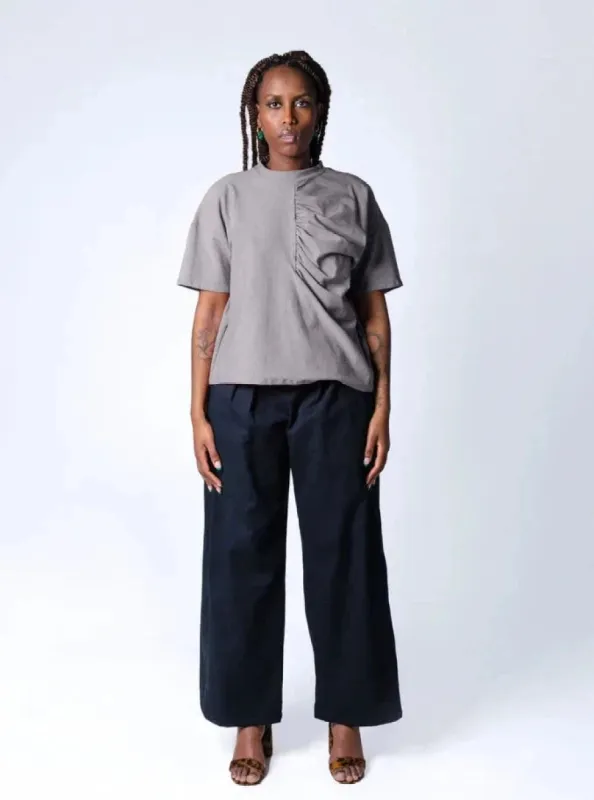 ANDREA.G - Astrid Oversized T-shirt grey heather made by Odeyalo