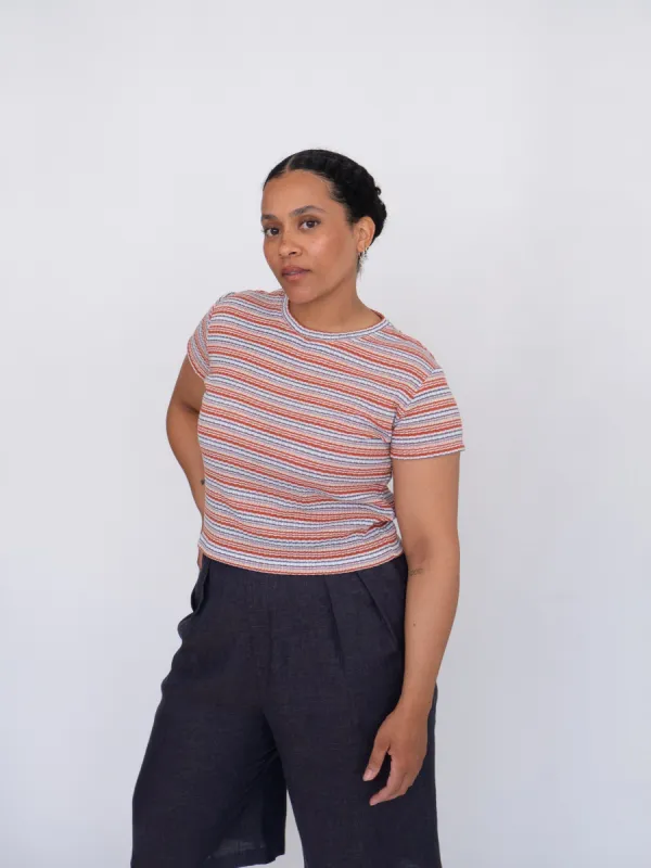 BROOK rust stripe t-shirt made by Odeyalo