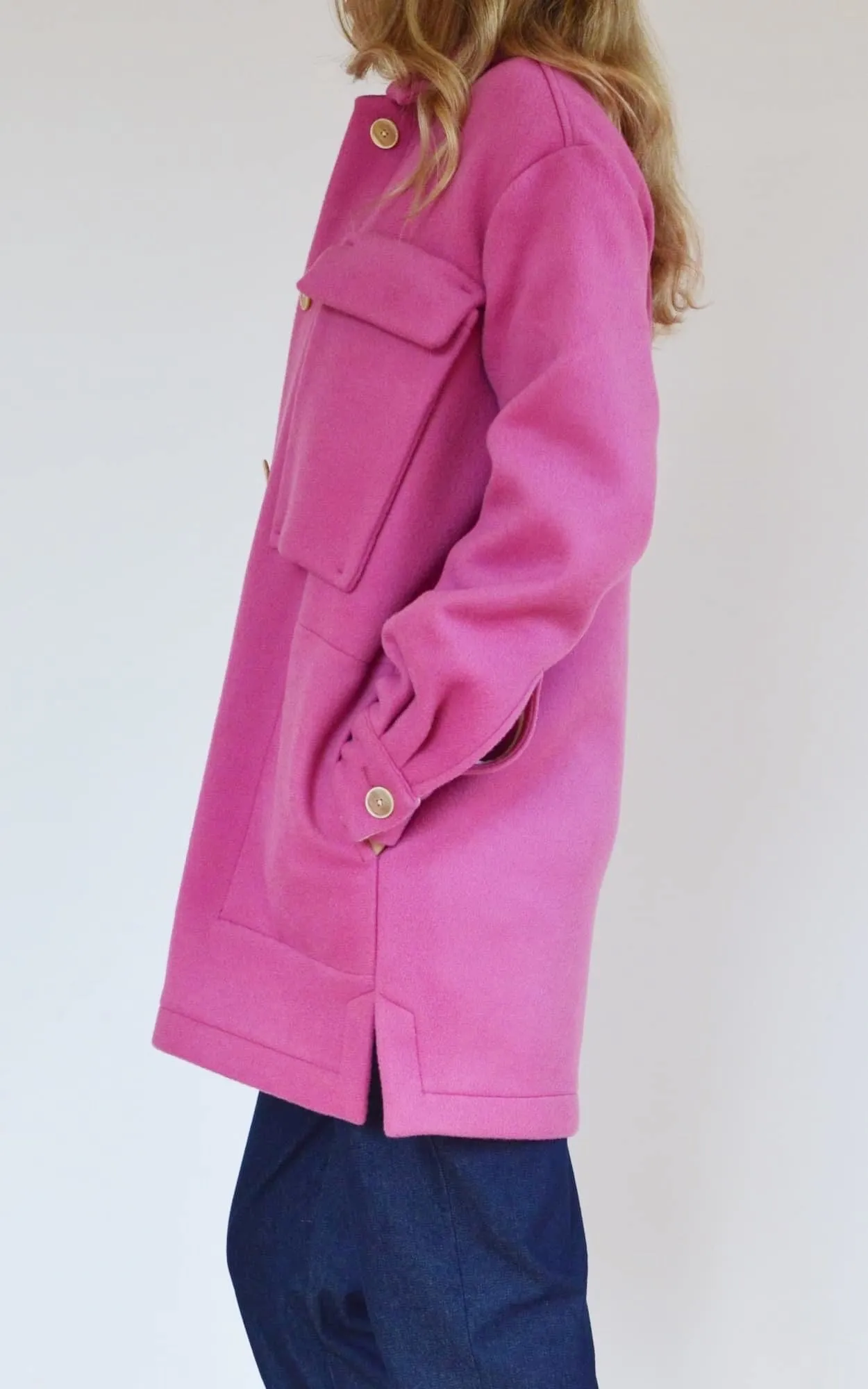 DENISE magenta oversized jacket sold by Odeyalo product image thumbnail 5