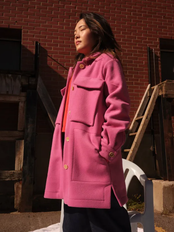 DENISE magenta oversized jacket made by Odeyalo