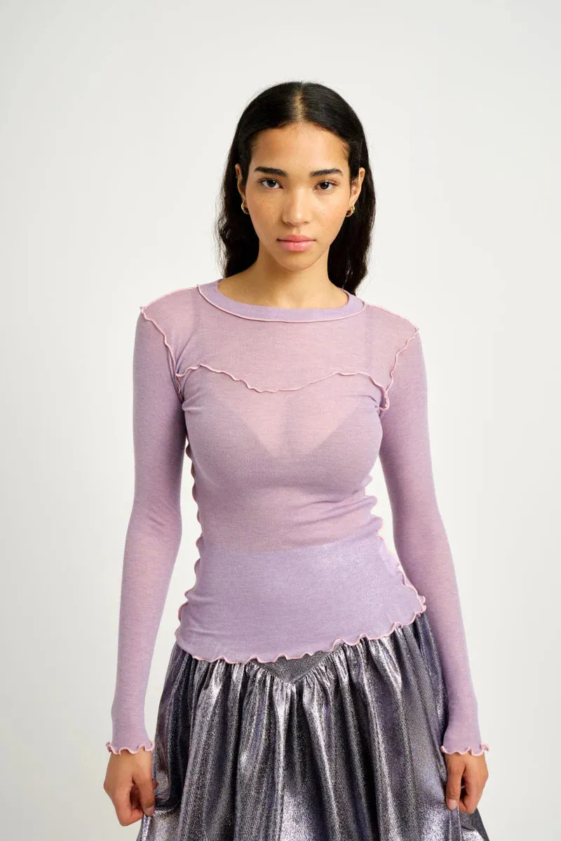 ELIZA FAULKNER - Delia top lilac sold by Odeyalo