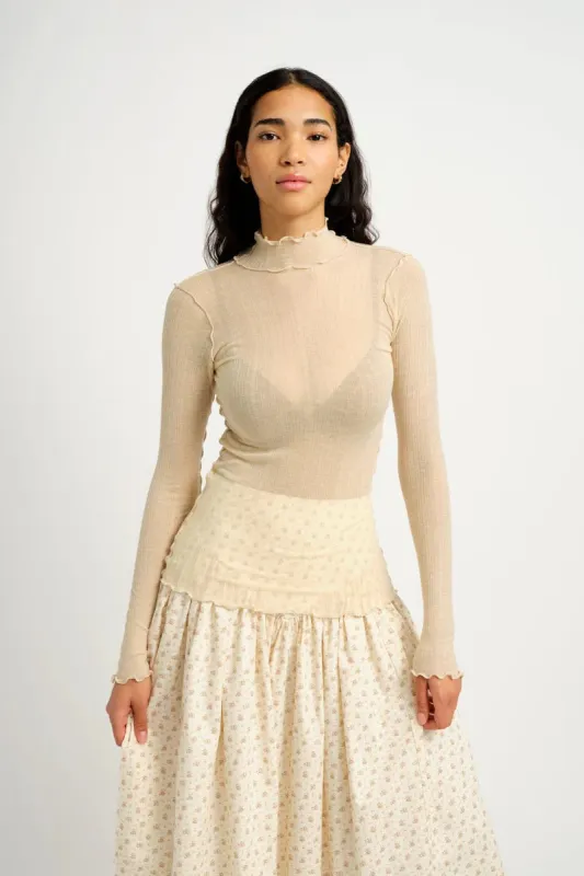 ELIZA FAULKNER - Jane turtleneck cream sold by Odeyalo
