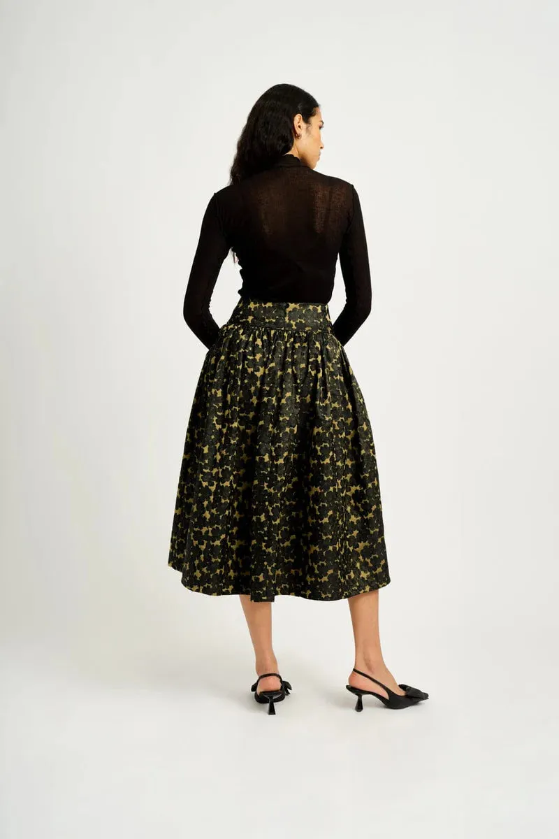 ELIZA FAULKNER - Lucille Skirt Jacquard chartreuse sold by Odeyalo product image thumbnail 3