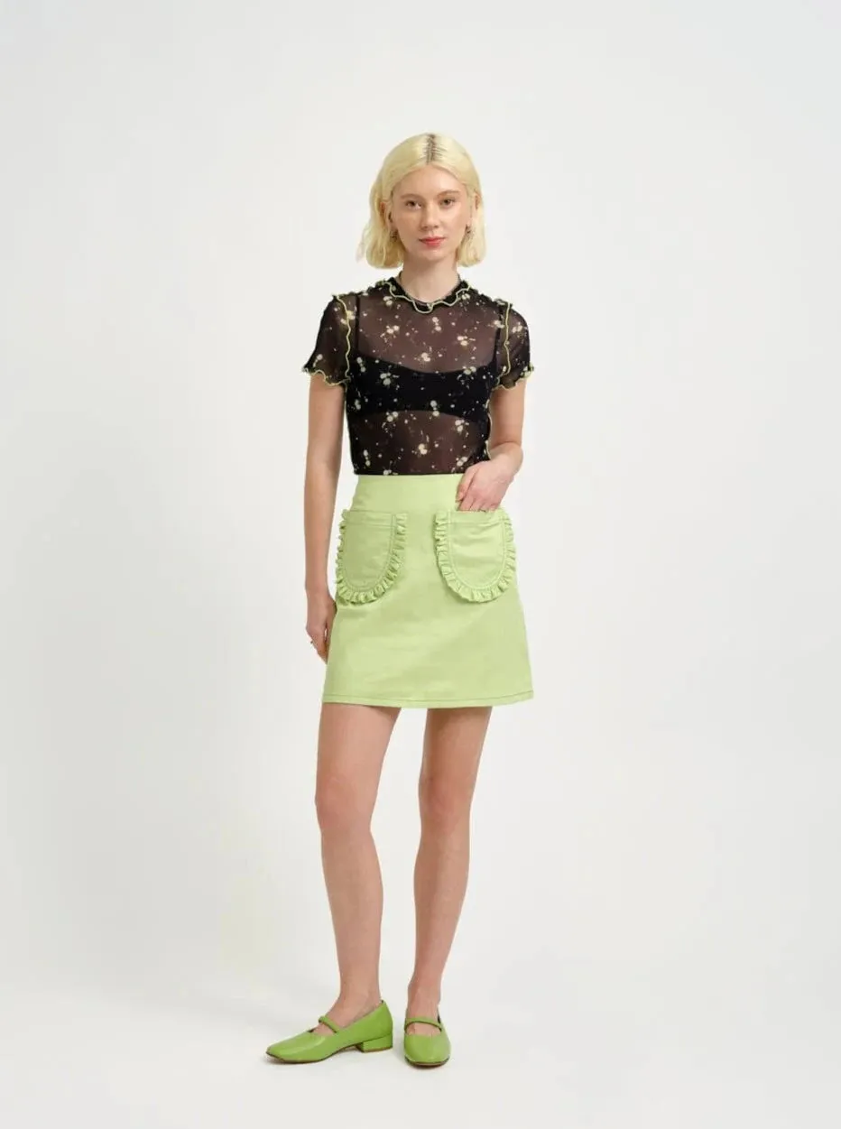 ELIZA FAULKNER - Remy tee black floral mesh sold by Odeyalo product image thumbnail 4