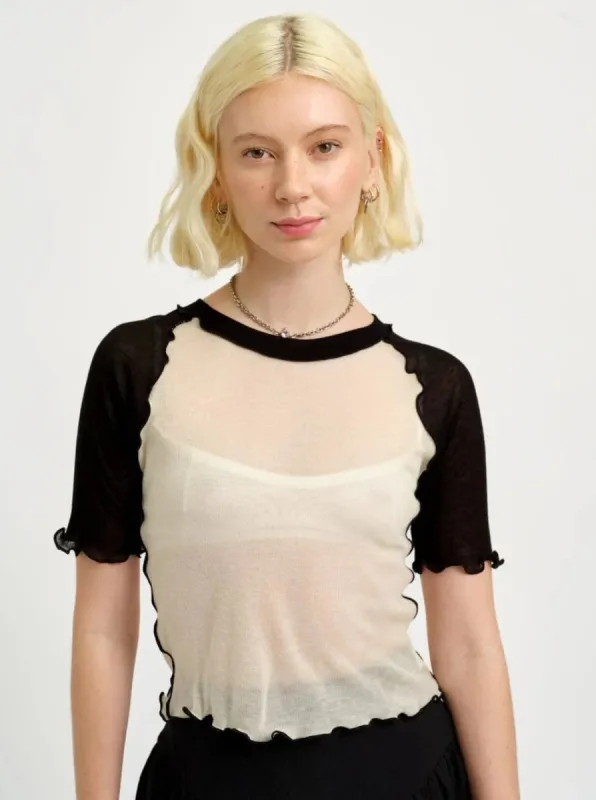 ELIZA FAULKNER - Ruth tee black & white sold by Odeyalo