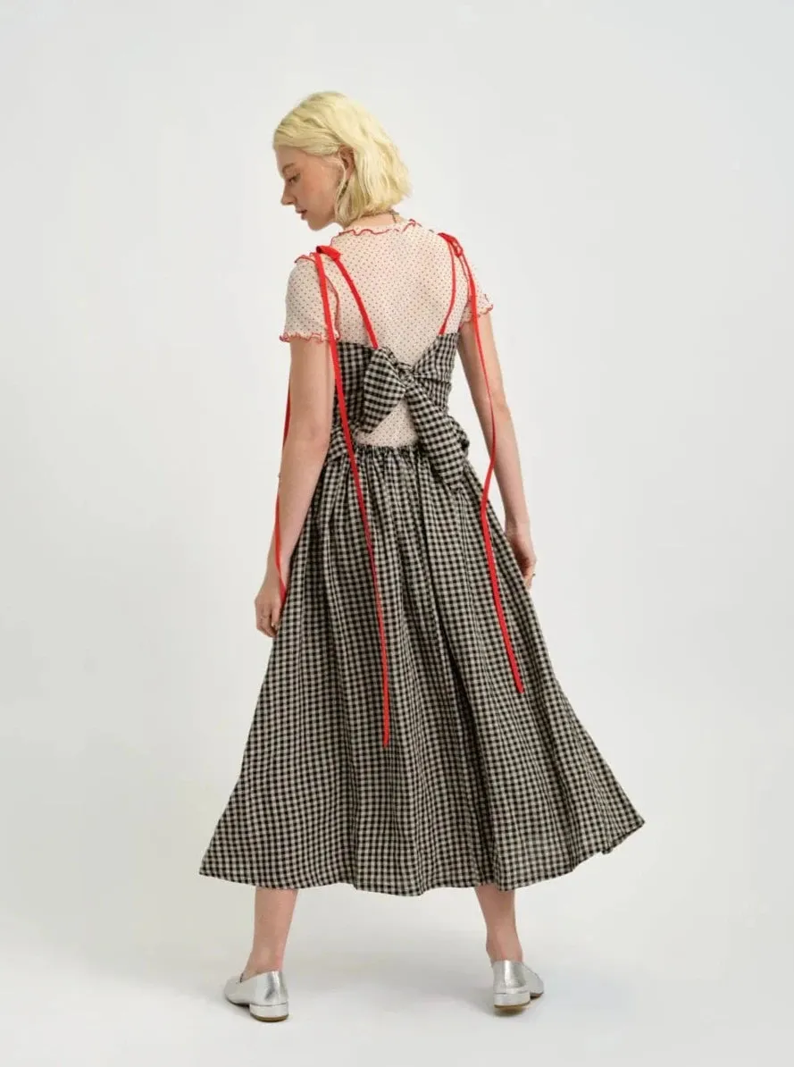 ELIZA FAULKNER - Tessa dress gingham linen sold by Odeyalo product image thumbnail 4