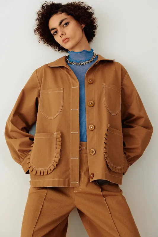 ELIZA FAULKNER - Work Jacket toffee twill sold by Odeyalo