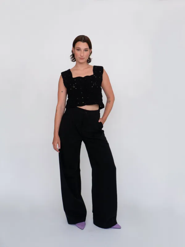 KAVIAR black trousers sold by Odeyalo