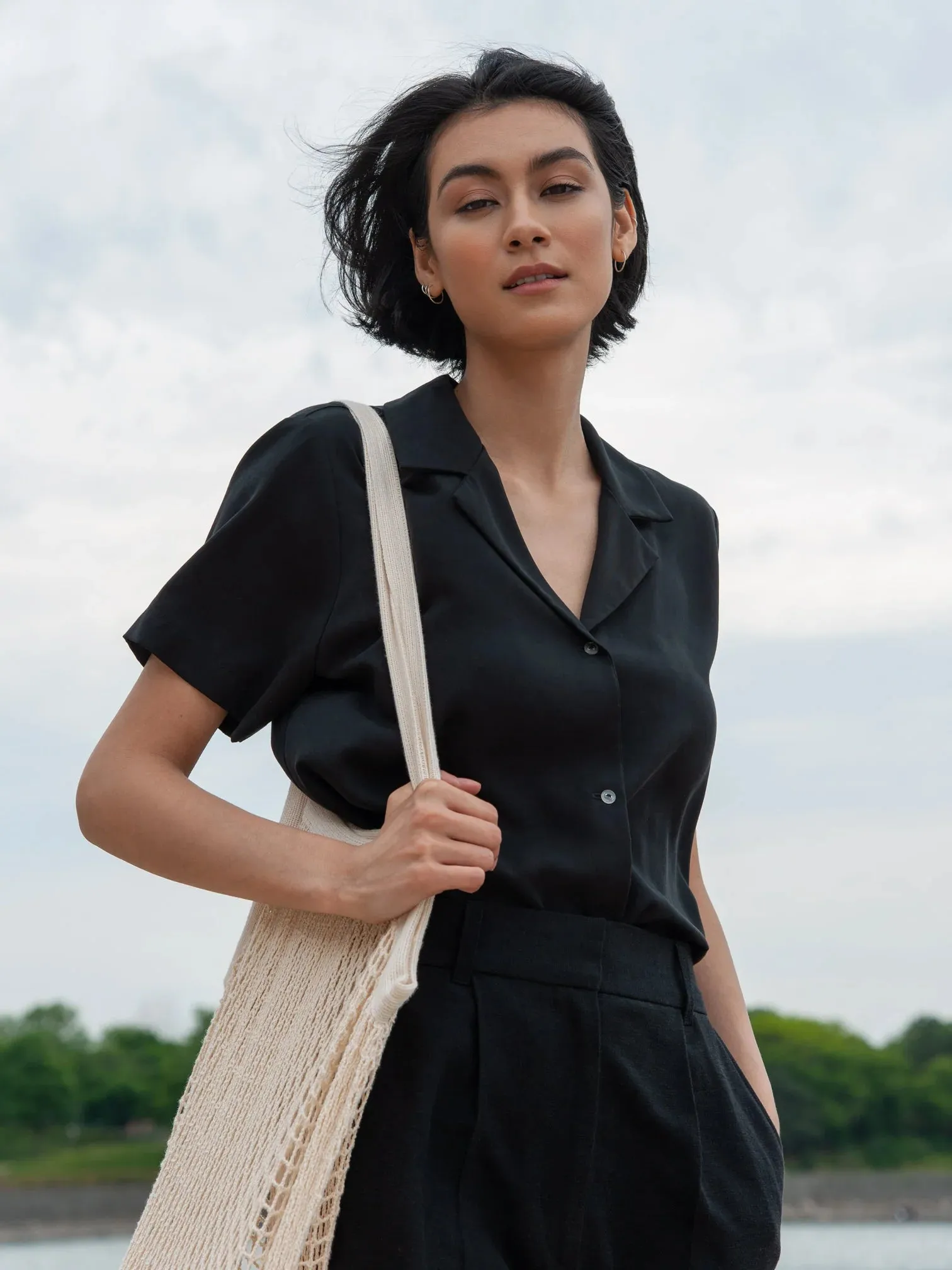 LÉPIDOPTÈRE - Bertille Blouse black sold by Odeyalo