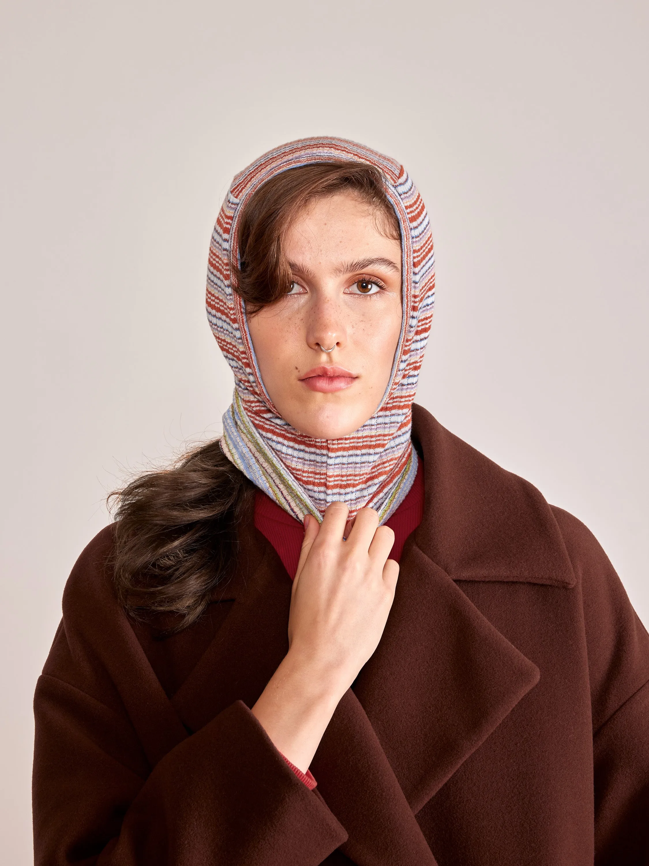 LUPITA reversible multi striped balaclava sold by Odeyalo product image thumbnail 4
