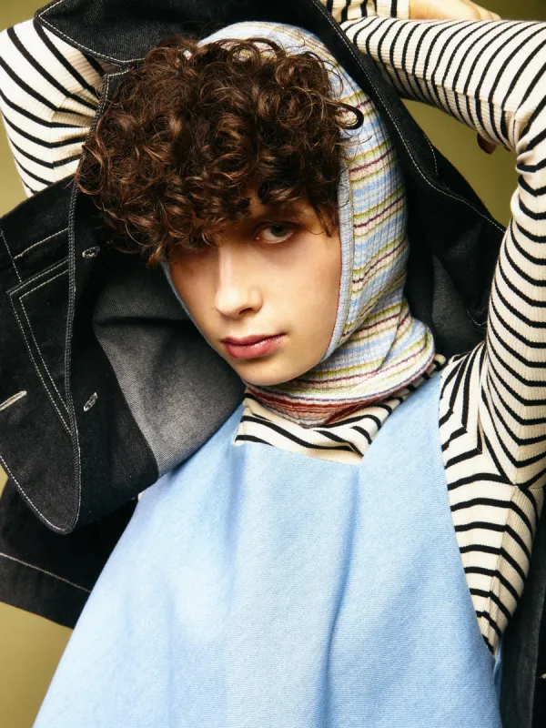 LUPITA reversible multi striped balaclava made by Odeyalo