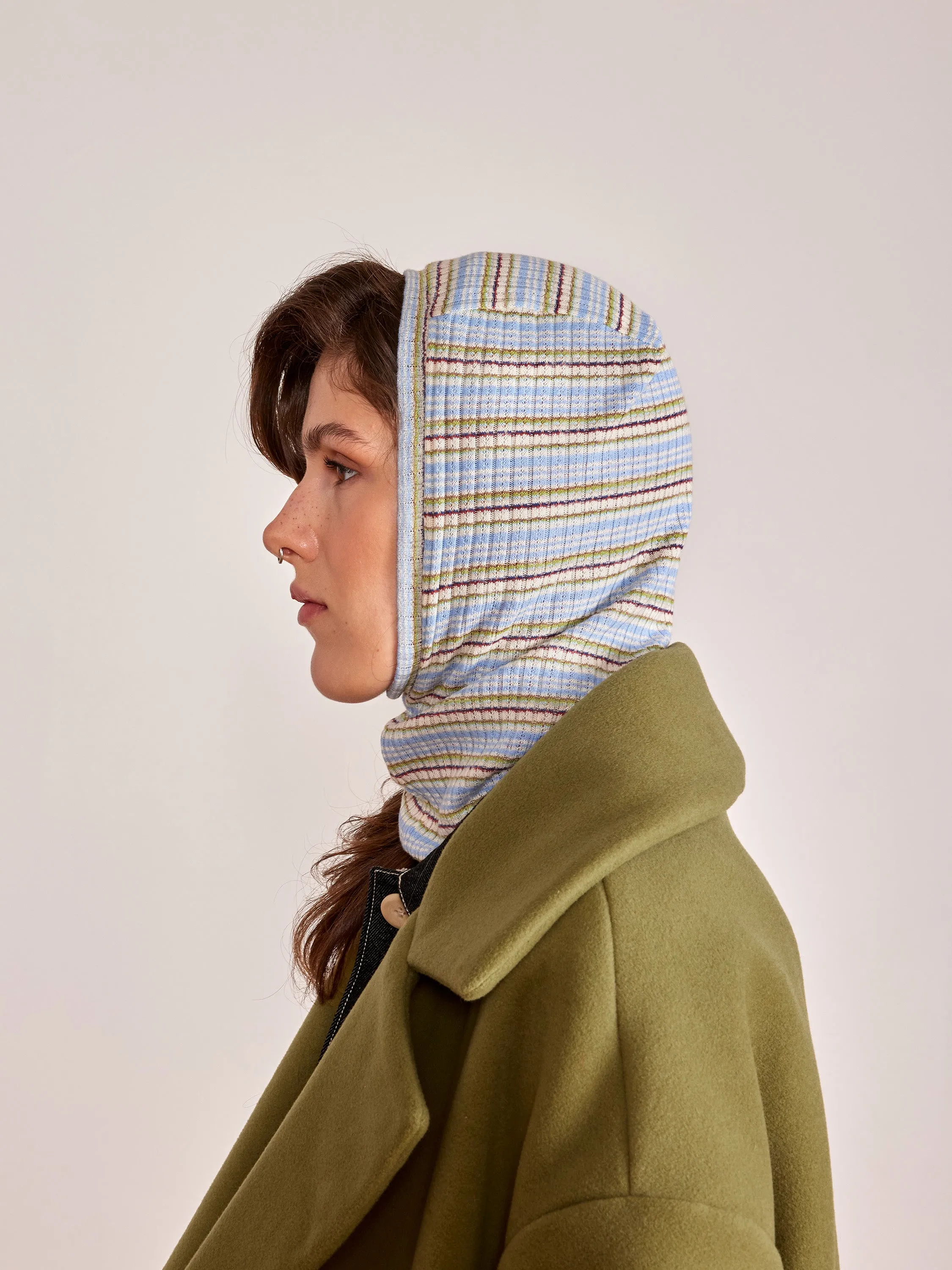 LUPITA reversible multi striped balaclava sold by Odeyalo product image thumbnail 2
