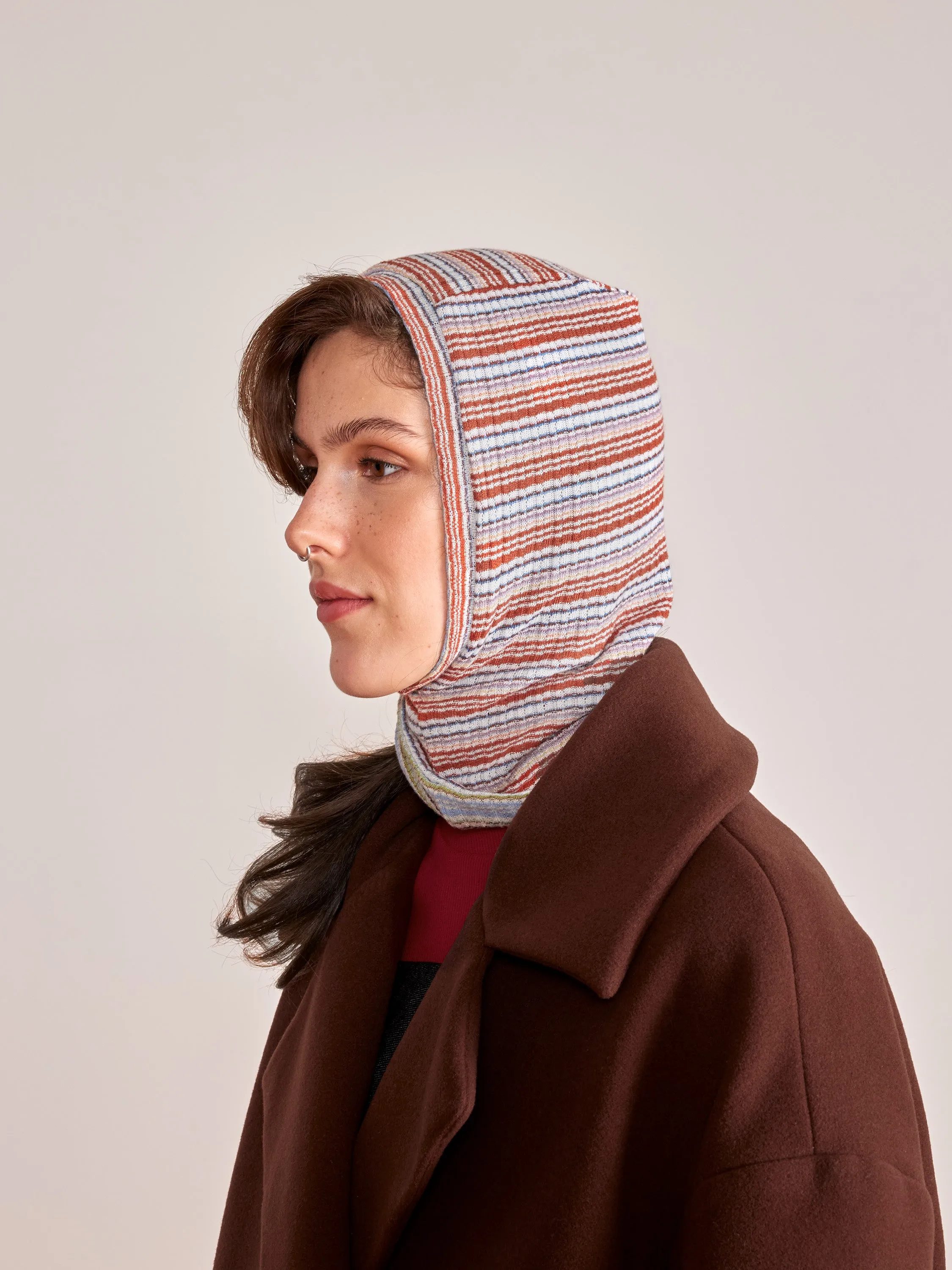 LUPITA reversible multi striped balaclava sold by Odeyalo product image thumbnail 3