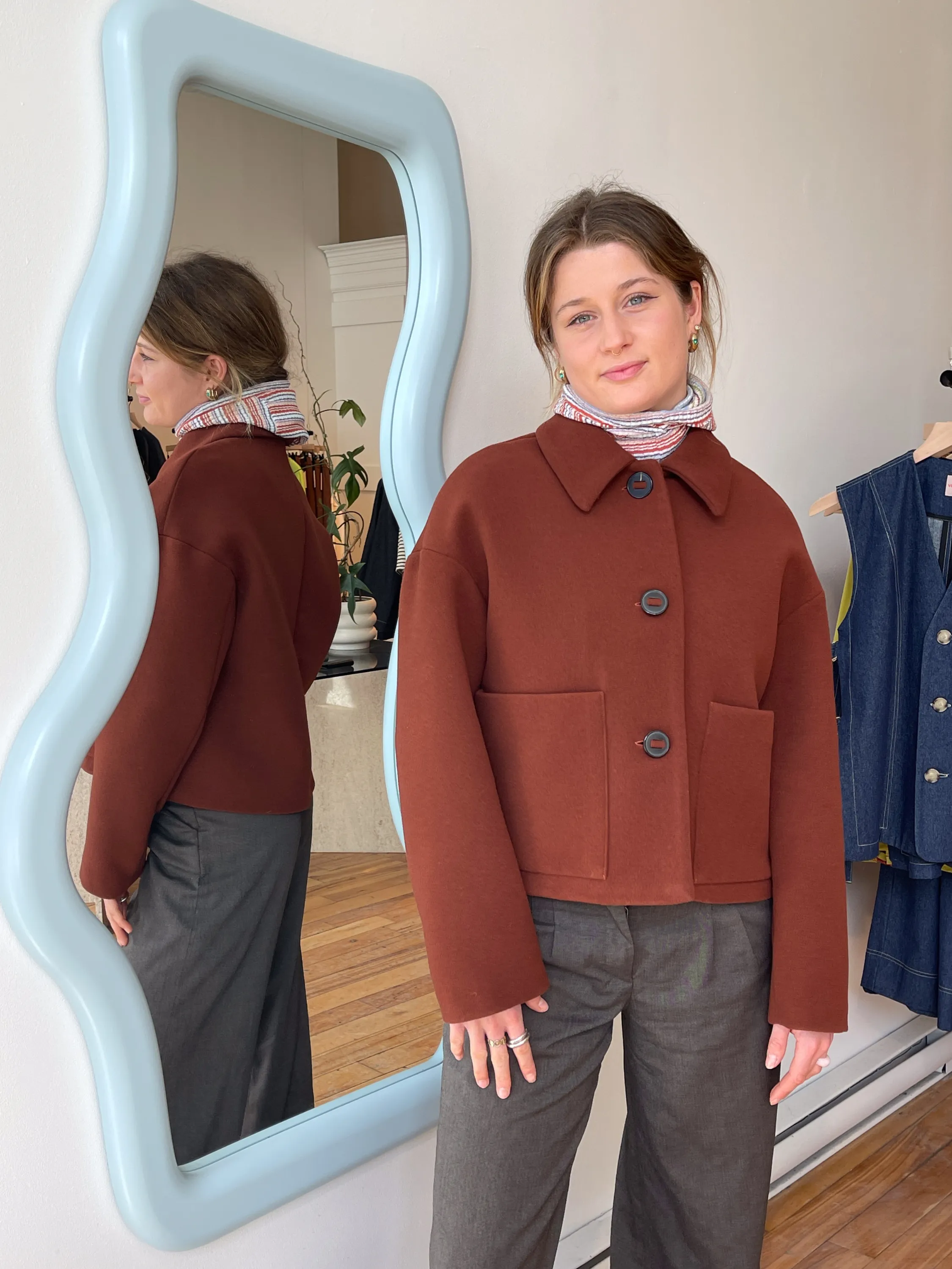 MARCONI brick coat sold by Odeyalo