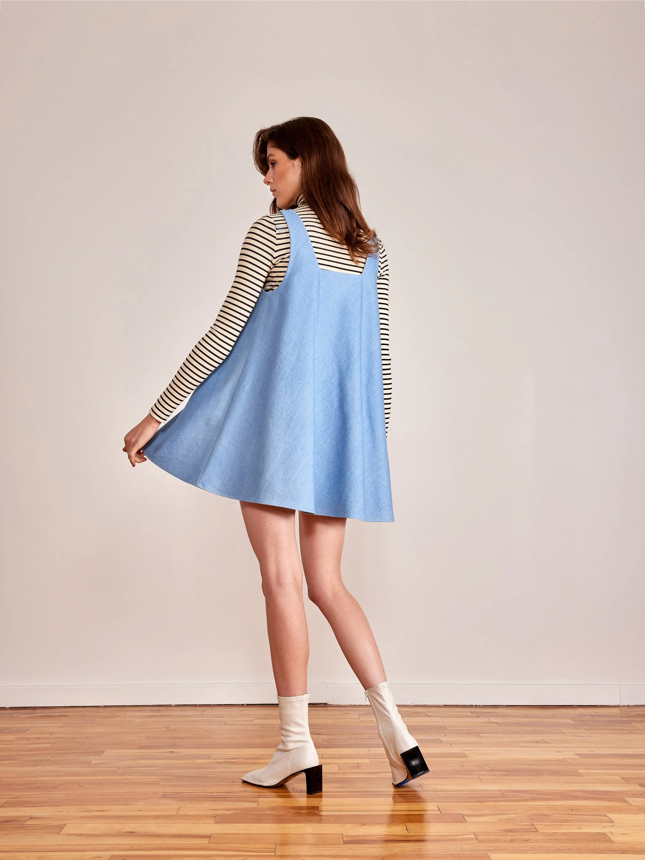 NILI blue denim dress sold by Odeyalo product image thumbnail 2